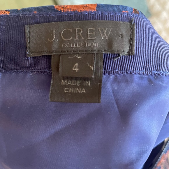 J. Crew Collection “In Bloom” skirt in navy and bronze. - Picture 4 of 6